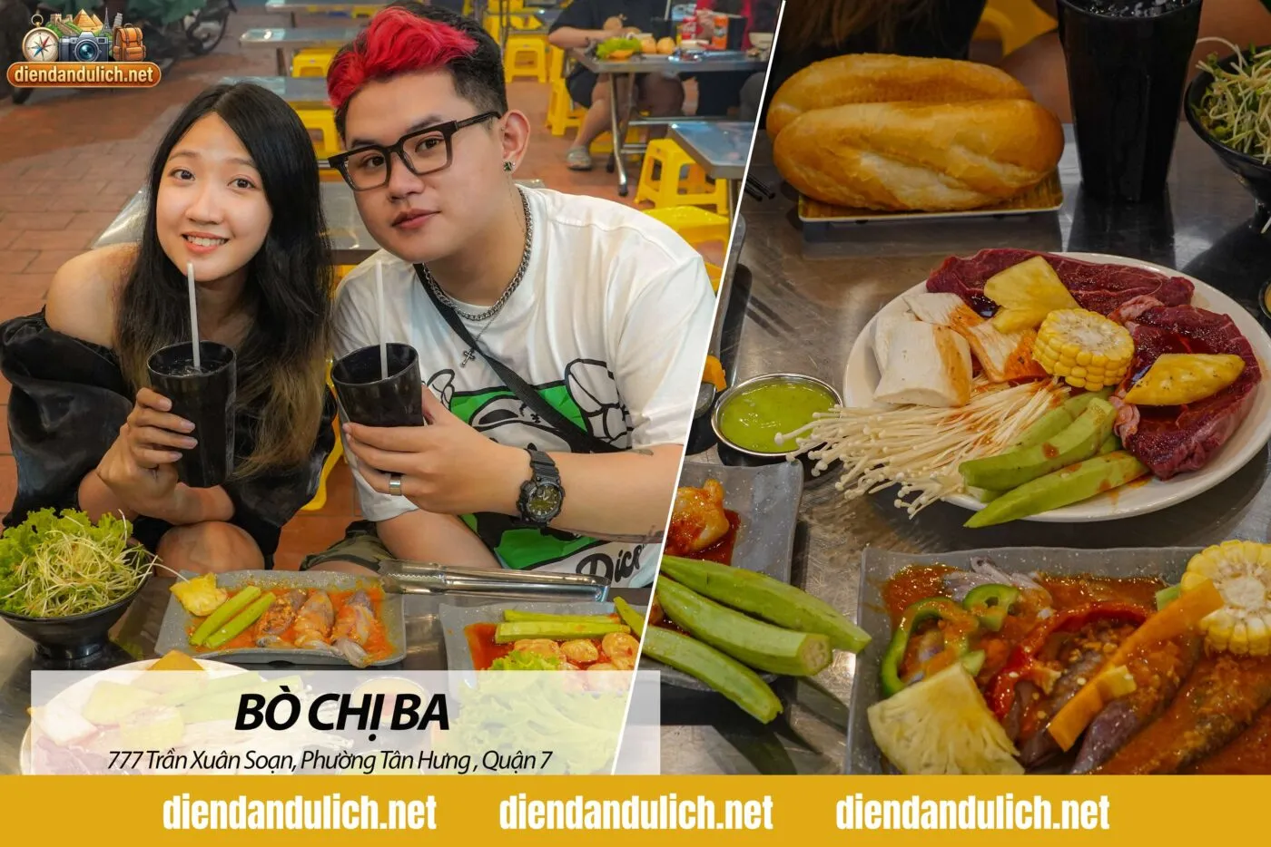 Món ăn được bày trí bắt mắt với nguyên liệu tươi ngon tại một quán ăn nổi tiếng, đại diện cho những địa điểm không thể bỏ qua