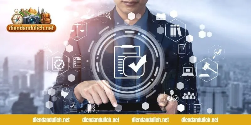 Đồ họa văn bản quy định điều khoản sử dụng với biểu tượng người dùng và các ghi chú quan trọng cần lưu ý