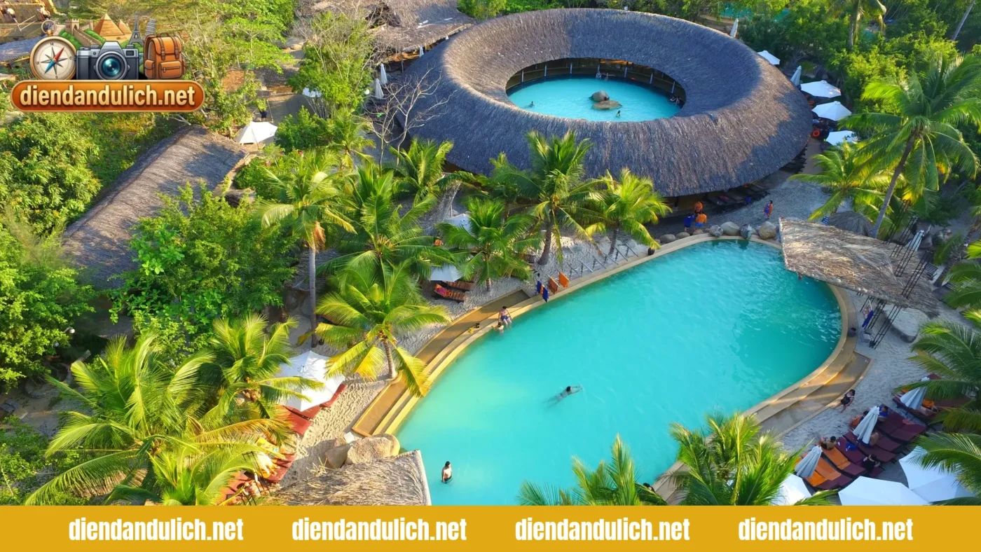 Khu vực tắm khoáng và thư giãn tại I-Resort, giúp du khách có thêm tiêu chí khi lựa chọn resort phù hợp với nhu cầu chăm sóc sức khỏe