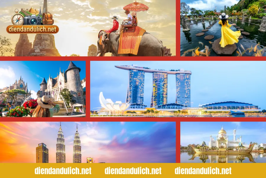 Hình ảnh nhóm du khách cùng nhau khám phá các địa điểm nổi tiếng, minh họa cho sự gắn kết trong cộng đồng du lịch