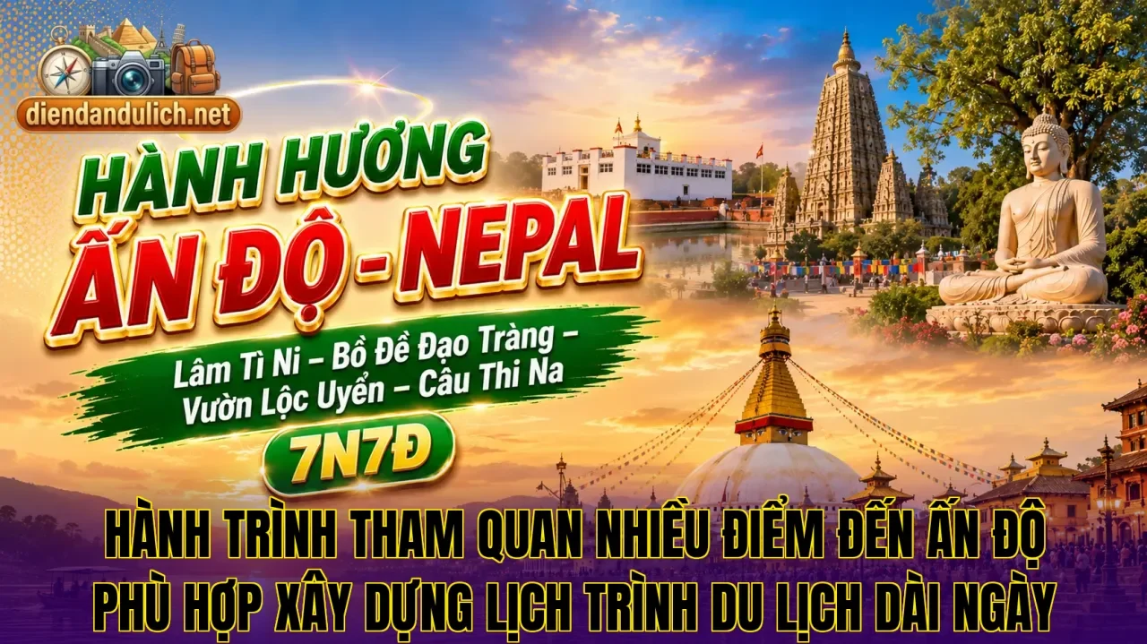 Hành trình tham quan nhiều điểm đến Ấn Độ phù hợp xây dựng lịch trình du lịch dài ngày